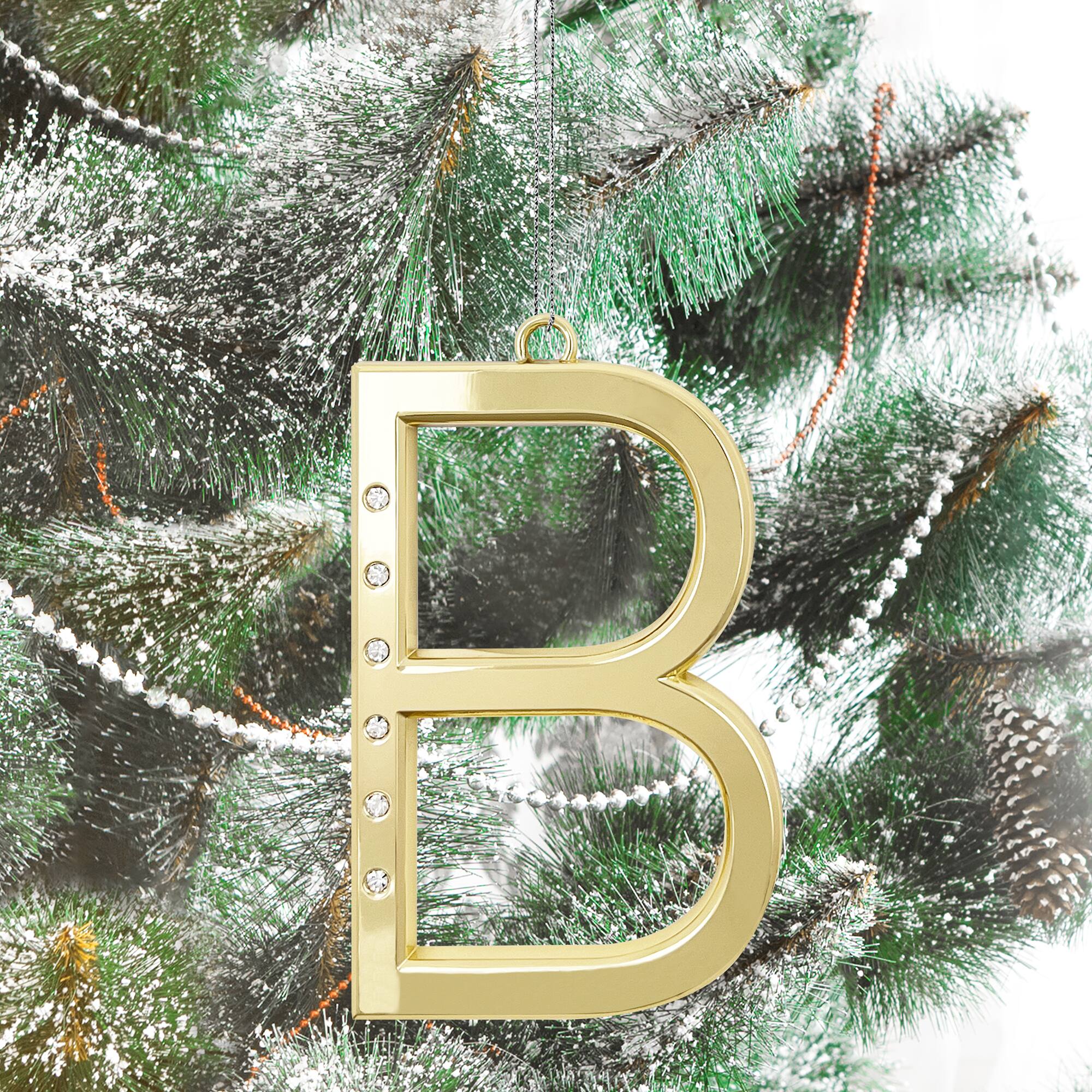 Metal Monogram Ornament with Rhinestones by Ashland